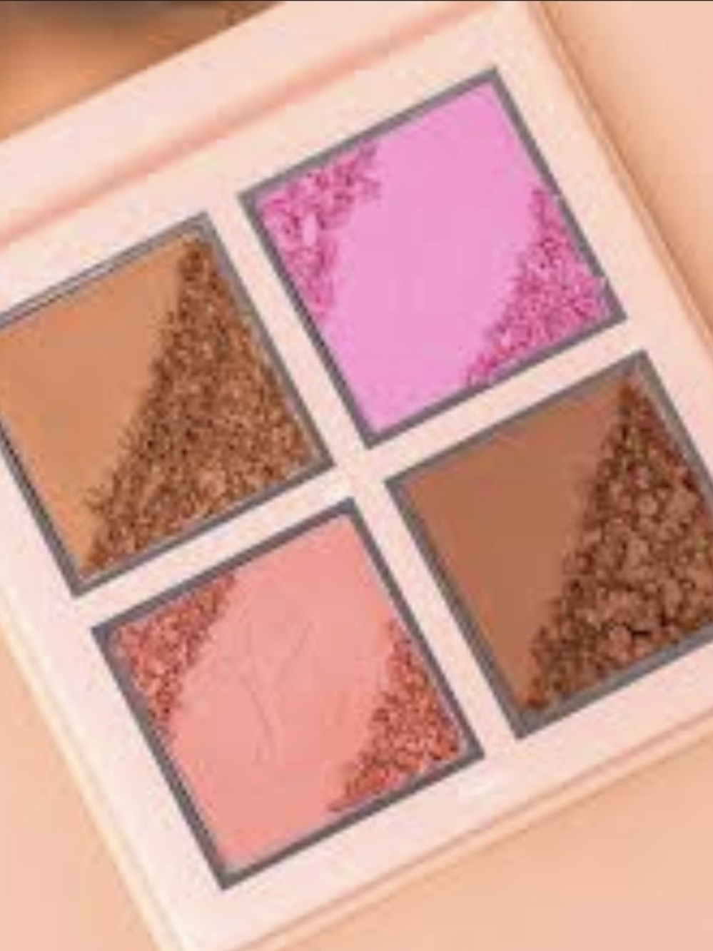 Blush & Bronzer Quad Palette in Pink and Peach - Women Murillo Twins